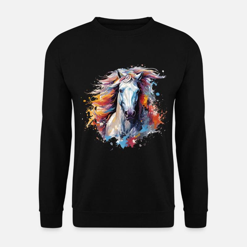 Pferd - Unisex Pullover - Schwarz