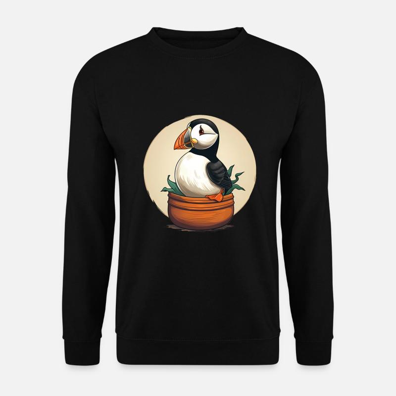Papageientaucher - Unisex Pullover - Schwarz