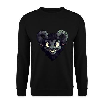 Goat goat goat creepy - Unisex Sweatshirt - black - Front - Alina (178cm) & Michal (187cm)