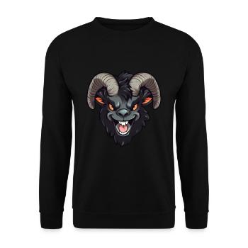 Goat goat goat creepy - Unisex Sweatshirt - black - Front - Alina (178cm) & Michal (187cm)