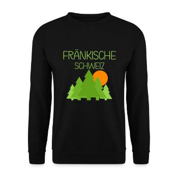 Fränkische Schweiz - Unisex Pullover - Schwarz - Vorne - Alina (178cm) & Michal (187cm)