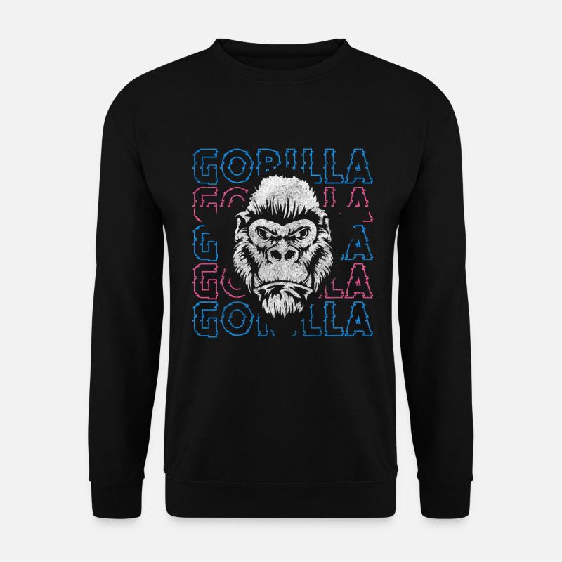 Starch silverback monkey chimpanzee - Unisex Sweatshirt - black