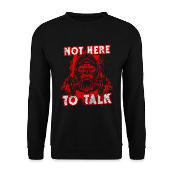 Gorilla Silberrücken Affen Banane - Unisex Pullover - Schwarz - Vorne - Alina (178cm) & Michal (187cm)
