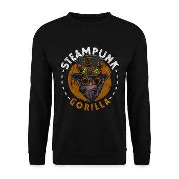 Gorilla Natur Sport Bananen - Unisex Pullover - Schwarz - Vorne - Alina (178cm) & Michal (187cm)