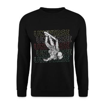L’astronaute Stars Cosmos - Sweat-shirt Unisexe - noir - Devant - Alina (178cm) & Michal (187cm)