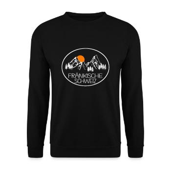 Fränkische Schweiz - Unisex Pullover - Schwarz - Vorne - Alina (178cm) & Michal (187cm)