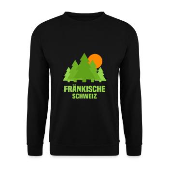 Fränkische Schweiz - Unisex Pullover - Schwarz - Vorne - Alina (178cm) & Michal (187cm)