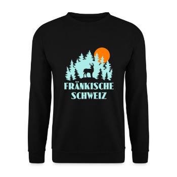 Fränkische Schweiz - Unisex Pullover - Schwarz - Vorne - Alina (178cm) & Michal (187cm)