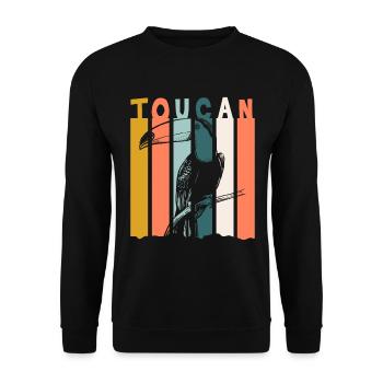 Toucan Jungle Nature South America - Unisex Sweatshirt - black - Front - Alina (178cm) & Michal (187cm)