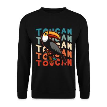 Tukan Urlaub Tropisch Exotisch - Unisex Pullover - Schwarz - Vorne - Alina (178cm) & Michal (187cm)