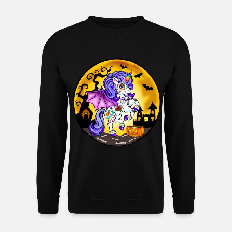Einhorn Halloween - Unisex Pullover - Schwarz