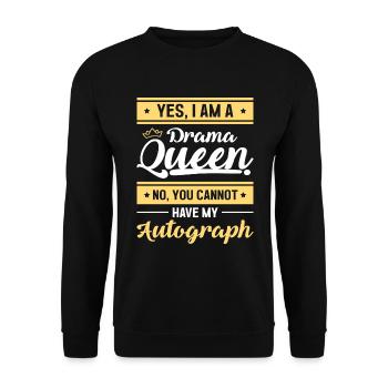 Queen Prinzessin Aufmerksamkeit Ärger - Unisex Pullover - Schwarz - Vorne - Alina (178cm) & Michal (187cm)