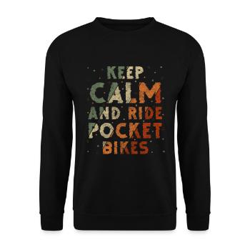 Motorcycle Biker Off-Road Terrain - Unisex Sweatshirt - black - Front - Alina (178cm) & Michal (187cm)