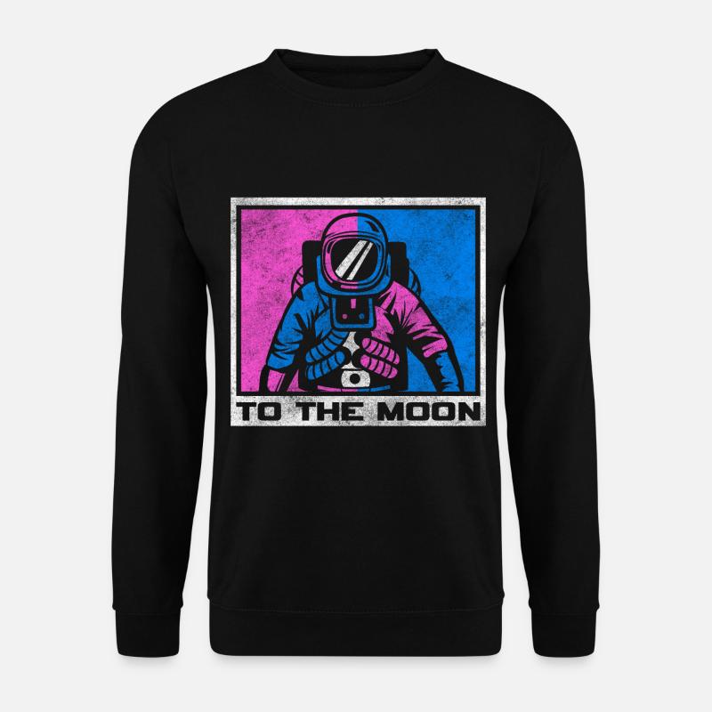 Space Planet Weightless Spaceman - Unisex Sweatshirt - black