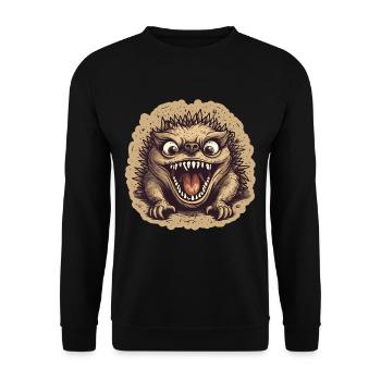 Hedgehog Halloween Horror - Unisex Sweatshirt - black - Front - Alina (178cm) & Michal (187cm)