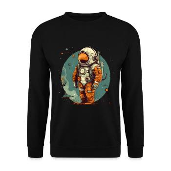 Astronaut - Unisex Pullover - Schwarz - Vorne - Alina (178cm) & Michal (187cm)