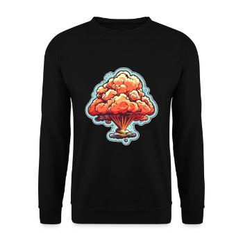 Explosion Fireworks Pyrotechnics - Unisex Sweatshirt - black - Front - Alina (178cm) & Michal (187cm)