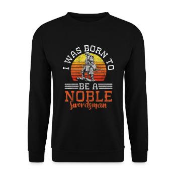 Swordsman Fight Kendo Victory - Unisex Sweatshirt - black - Front - Alina (178cm) & Michal (187cm)