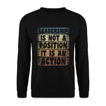 Leader, Travailleurs, Équipe, Employés - Sweat-shirt Unisexe - noir - Devant - Alina (178cm) & Michal (187cm)