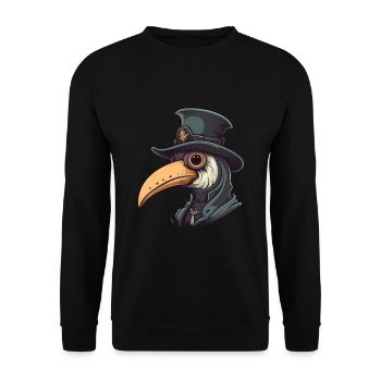 Plague Doctor Doctor Doctor - Unisex Sweatshirt - black - Front - Alina (178cm) & Michal (187cm)