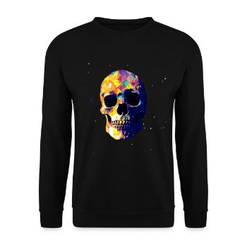 Crâne - Sweat-shirt Unisexe - noir - Devant - Alina (178cm) & Michal (187cm)