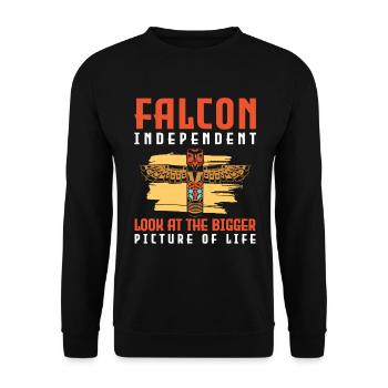 Totem Spiritual American Feather Bijoux - Sweat-shirt Unisexe - noir - Devant - Alina (178cm) & Michal (187cm)