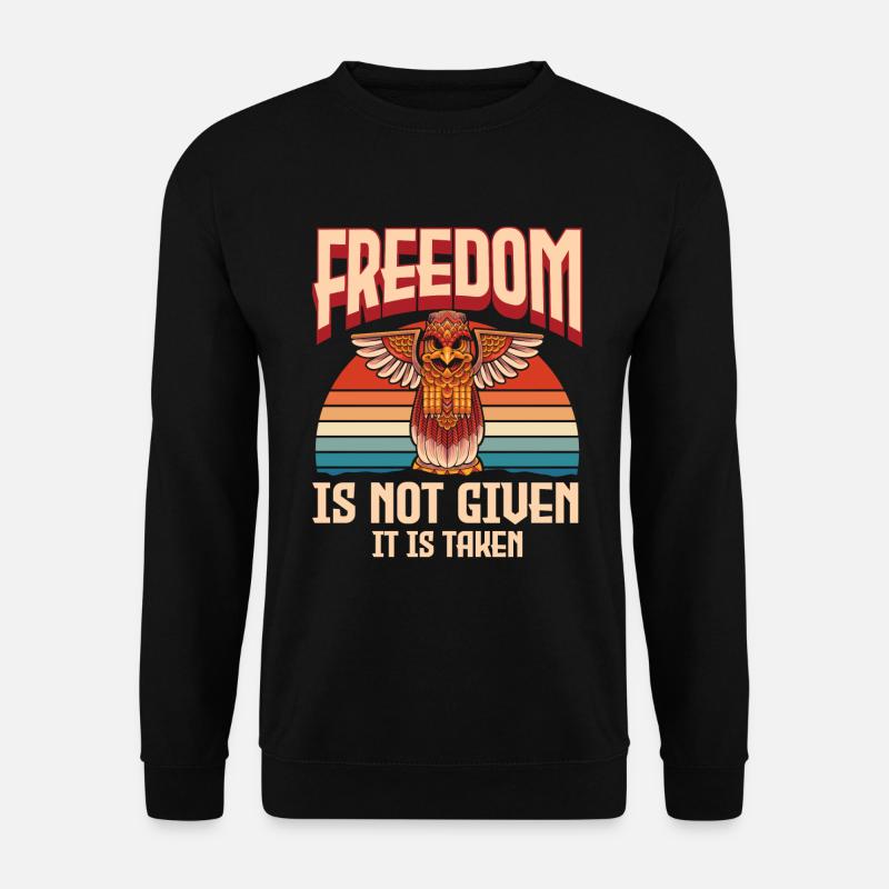Indianisch Schädel Feder - Unisex Pullover - Schwarz