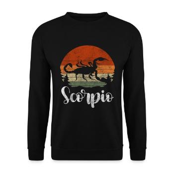 Zodiac sign Scorpio Stars - Unisex Sweatshirt - black - Front - Alina (178cm) & Michal (187cm)