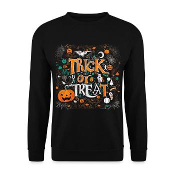 Trick or treat - Unisex Sweatshirt - black - Front - Alina (178cm) & Michal (187cm)