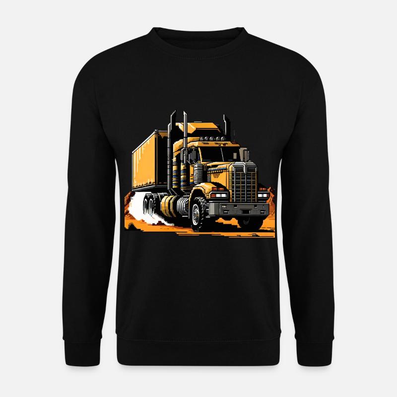 Postapokalyptischer Sattelschlepper - Unisex Pullover - Schwarz