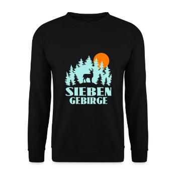 Siebengebirge - Unisex Pullover - Schwarz - Vorne - Alina (178cm) & Michal (187cm)