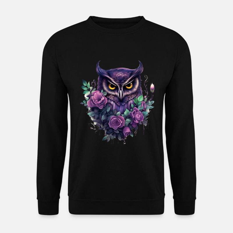 Eule - Unisex Pullover - Schwarz