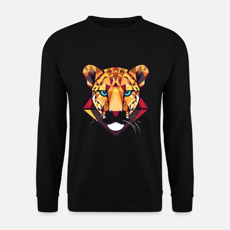 Gepard bunte Aquarell-Tier-Illustration - Unisex Pullover - Schwarz