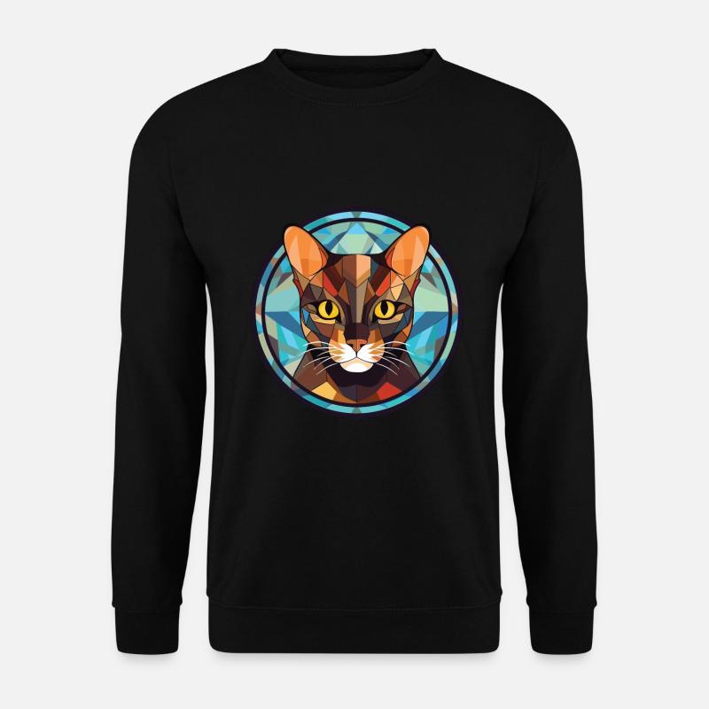 Havanna-braune Katze bunte Aquarell-Illustration - Unisex Pullover - Schwarz