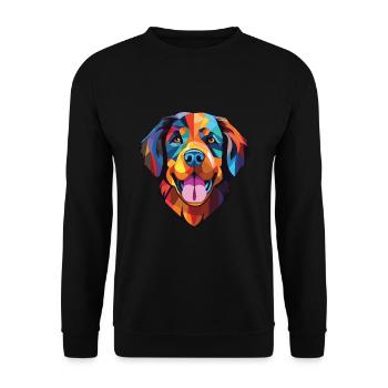 Cao De Gado Transmontano Hunderasse Aquarell - Unisex Pullover - Schwarz - Vorne - Alina (178cm) & Michal (187cm)