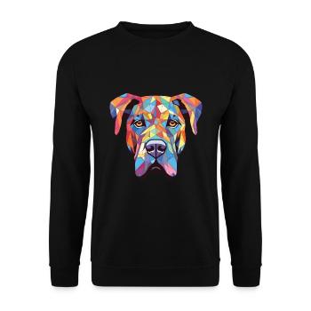 Bully Kutta Dog Breed Watercolor Illustration - Unisex Sweatshirt - black - Front - Alina (178cm) & Michal (187cm)