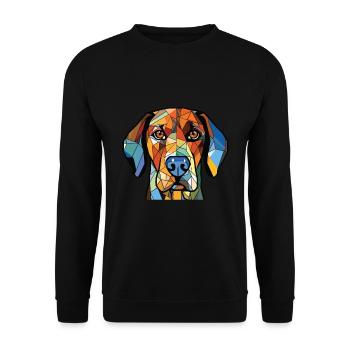 Braque Dauvergne Dog Breed Watercolor Illustration - Unisex Sweatshirt - black - Front - Alina (178cm) & Michal (187cm)