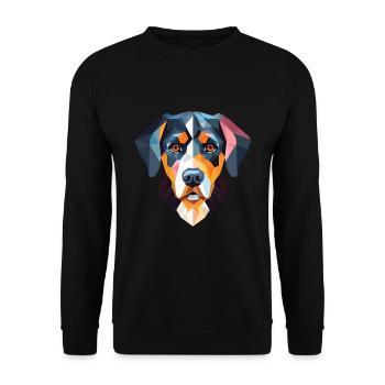 Entlebucher Mountain Dog Breed Aquarelle colorée - Sweat-shirt Unisexe - noir - Devant - Alina (178cm) & Michal (187cm)