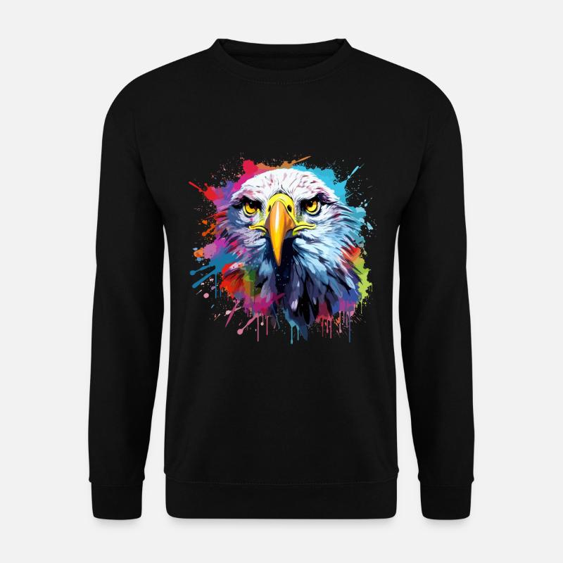 Aigle blanche, bold eagle, USA - Unisex Sweatshirt - black