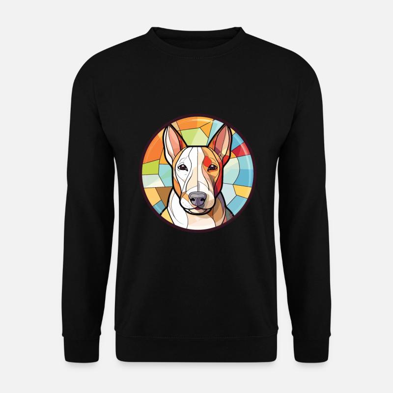 Bullterrier-Hunderasse Aquarell-Illustration - Unisex Pullover - Schwarz