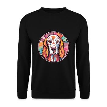 Garafian Shepherd Dog Breed Colorful Watercolor - Unisex Sweatshirt - black - Front - Alina (178cm) & Michal (187cm)