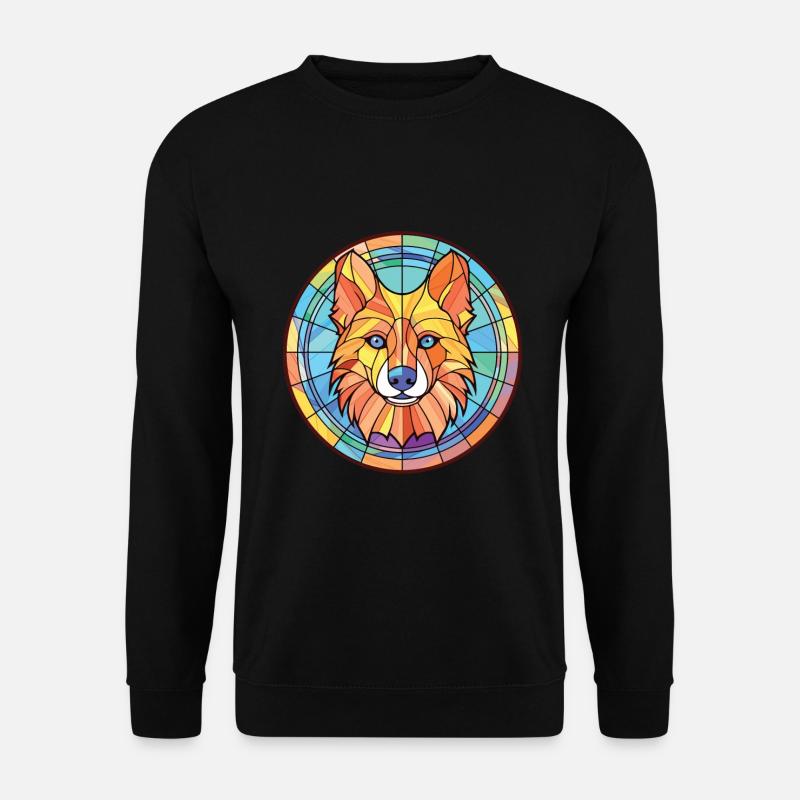 Deutsche Jagdterrier Hunderasse Aquarellglas - Unisex Pullover - Schwarz