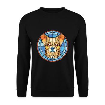 Illustration à l’aquarelle de race de chien jouet russe - Sweat-shirt Unisexe - noir - Devant - Alina (178cm) & Michal (187cm)