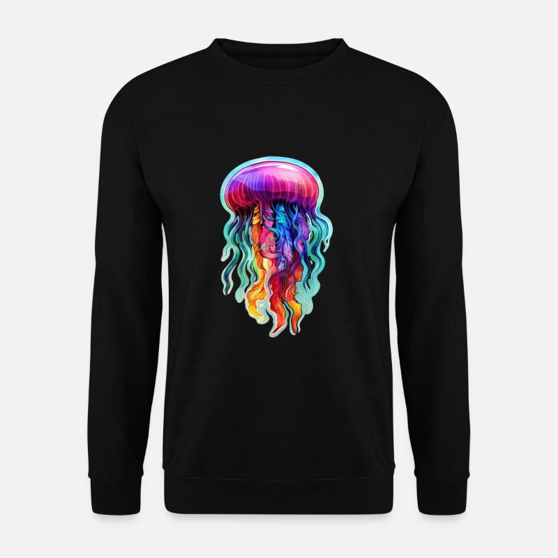 Bunte Qualle - Unisex Pullover - Schwarz
