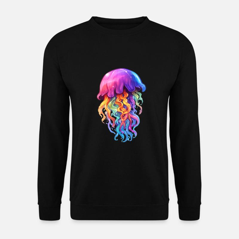 Bunte Qualle - Unisex Pullover - Schwarz