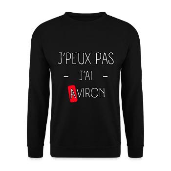 J'peux pas j'ai Aviron - Sweat-shirt Unisexe - noir - Devant - Alina (178cm) & Michal (187cm)