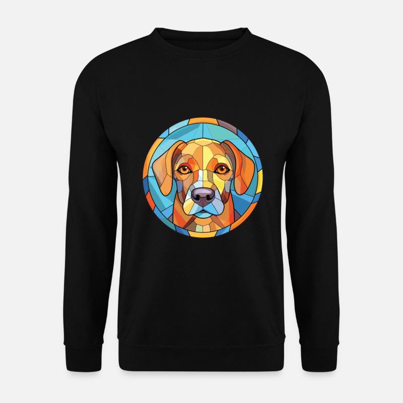 Akbash Hunderasse bunte Aquarell-Illustration - Unisex Pullover - Schwarz