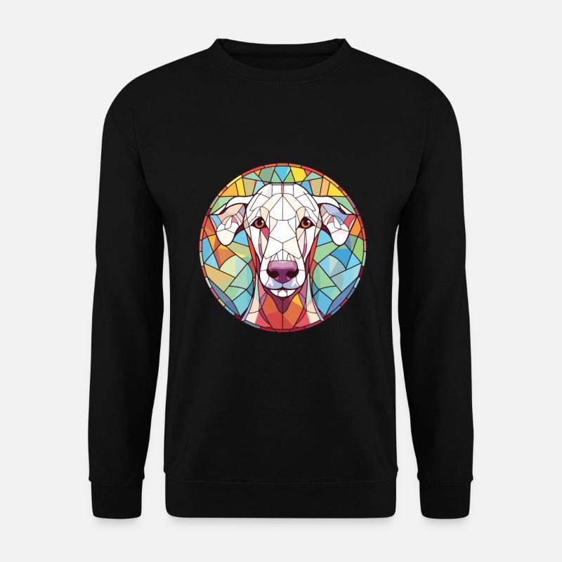 Bedlington Terrier Hunderasse buntes Aquarell - Unisex Pullover - Schwarz