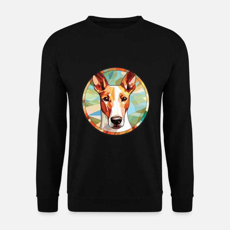 Ibizan-Windhund-Rasse Aquarell-Illustration - Unisex Pullover - Schwarz