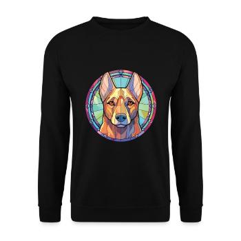 Kai Ken chien race coloré aquarelle Illustration - Sweat-shirt Unisexe - noir - Devant - Alina (178cm) & Michal (187cm)